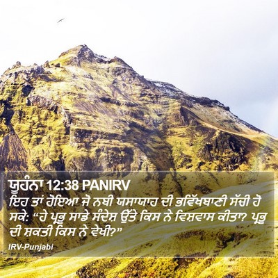 ਯੂਹੰਨਾ 12:38 PANIRV Bible Verse Image