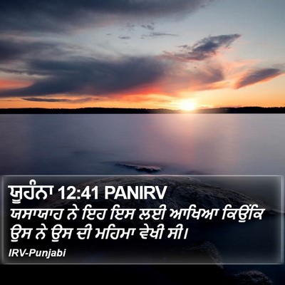 ਯੂਹੰਨਾ 12:41 PANIRV Bible Verse Image