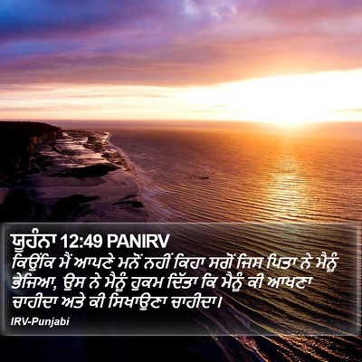 ਯੂਹੰਨਾ 12:49 PANIRV Bible Verse Image
