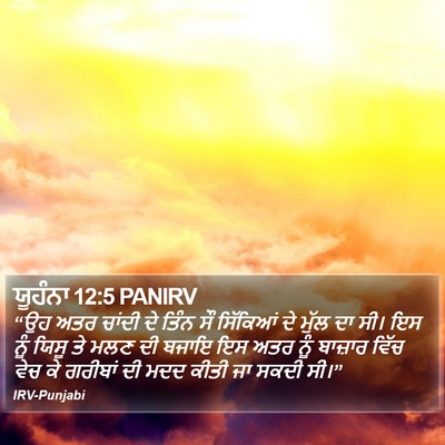 ਯੂਹੰਨਾ 12:5 PANIRV Bible Verse Image