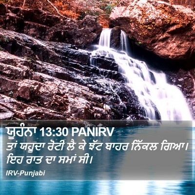 ਯੂਹੰਨਾ 13:30 PANIRV Bible Verse Image