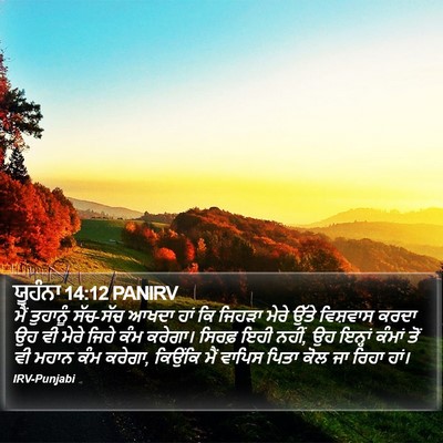 ਯੂਹੰਨਾ 14:12 PANIRV Bible Verse Image