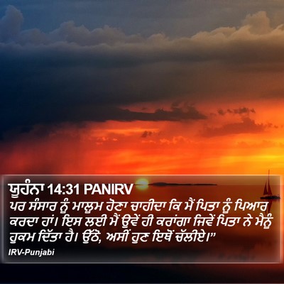 ਯੂਹੰਨਾ 14:31 PANIRV Bible Verse Image