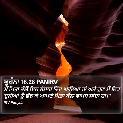 ਯੂਹੰਨਾ 16:28 PANIRV Bible Verse Image