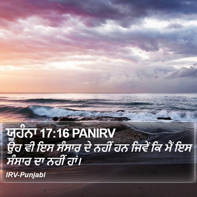 ਯੂਹੰਨਾ 17:16 PANIRV Bible Verse Image