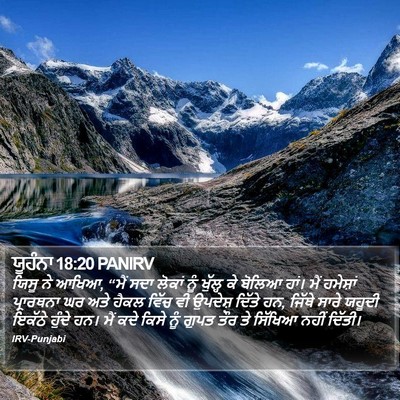 ਯੂਹੰਨਾ 18:20 PANIRV Bible Verse Image