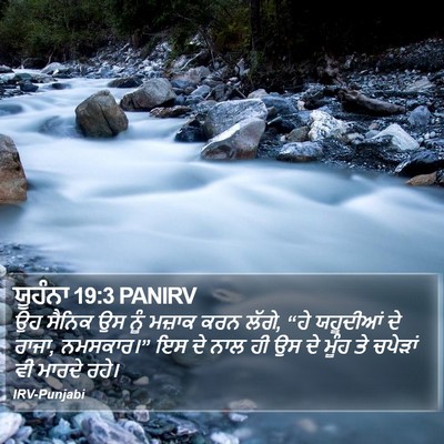 ਯੂਹੰਨਾ 19:3 PANIRV Bible Verse Image