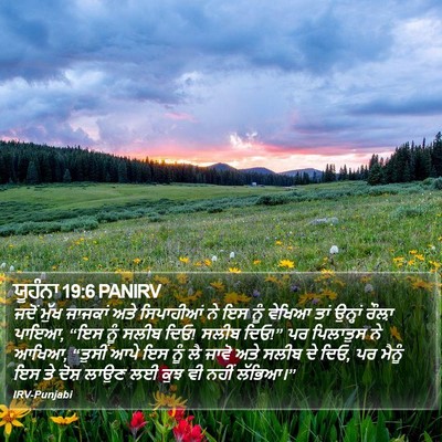 ਯੂਹੰਨਾ 19:6 PANIRV Bible Verse Image