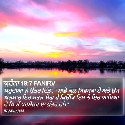 ਯੂਹੰਨਾ 19:7 PANIRV Bible Verse Image