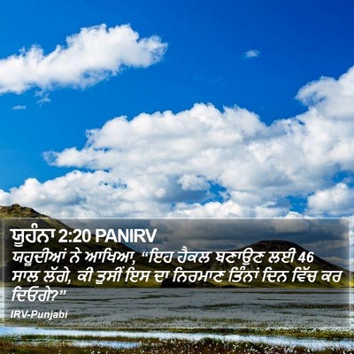 ਯੂਹੰਨਾ 2:20 PANIRV Bible Verse Image