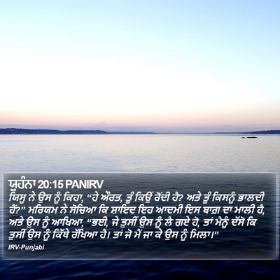 ਯੂਹੰਨਾ 20:15 PANIRV Bible Verse Image