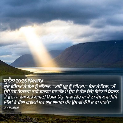 ਯੂਹੰਨਾ 20:25 PANIRV Bible Verse Image
