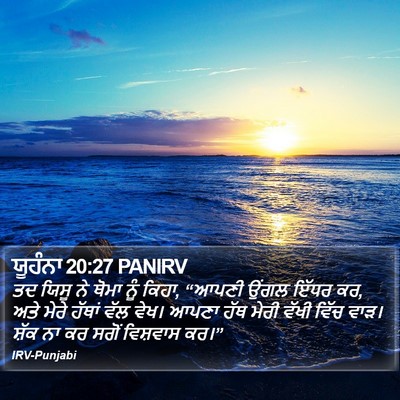 ਯੂਹੰਨਾ 20:27 PANIRV Bible Verse Image