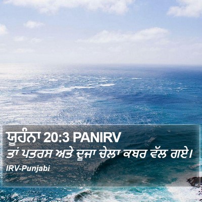 ਯੂਹੰਨਾ 20:3 PANIRV Bible Verse Image