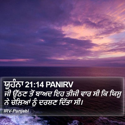ਯੂਹੰਨਾ 21:14 PANIRV Bible Verse Image