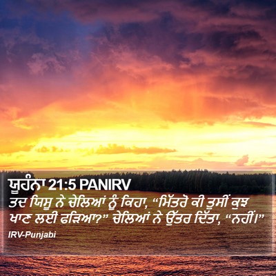 ਯੂਹੰਨਾ 21:5 PANIRV Bible Verse Image
