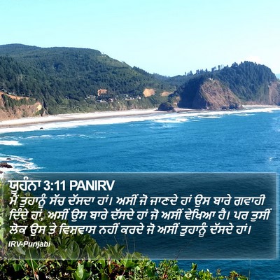 ਯੂਹੰਨਾ 3:11 PANIRV Bible Verse Image
