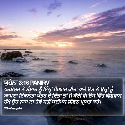 ਯੂਹੰਨਾ 3:16 PANIRV Bible Verse Image