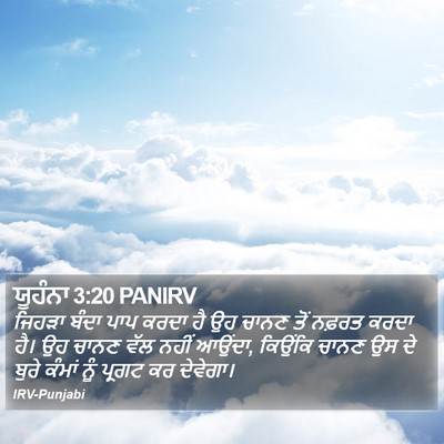 ਯੂਹੰਨਾ 3:20 PANIRV Bible Verse Image