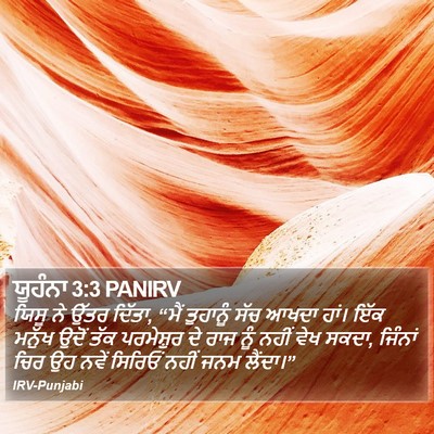 ਯੂਹੰਨਾ 3:3 PANIRV Bible Verse Image