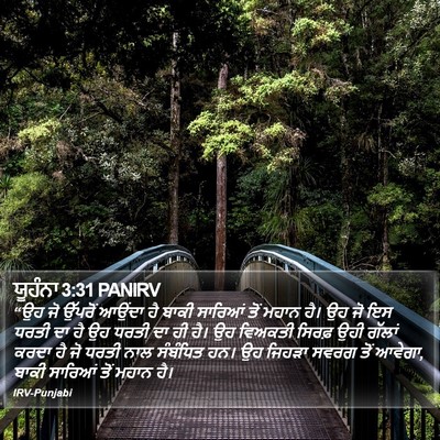 ਯੂਹੰਨਾ 3:31 PANIRV Bible Verse Image