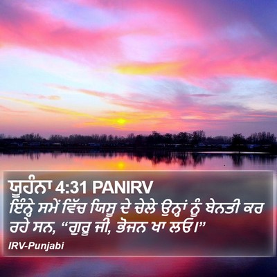ਯੂਹੰਨਾ 4:31 PANIRV Bible Verse Image