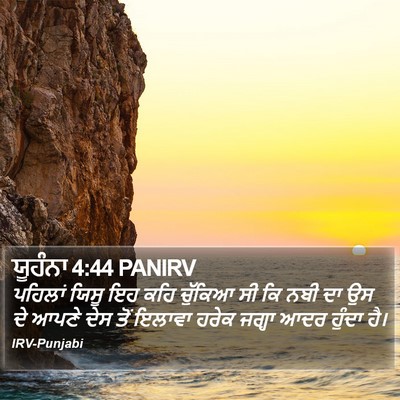 ਯੂਹੰਨਾ 4:44 PANIRV Bible Verse Image