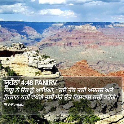 ਯੂਹੰਨਾ 4:48 PANIRV Bible Verse Image