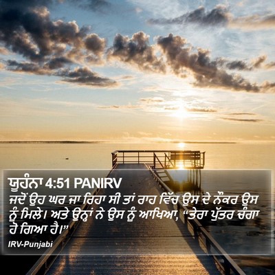 ਯੂਹੰਨਾ 4:51 PANIRV Bible Verse Image