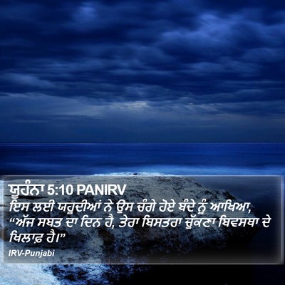 ਯੂਹੰਨਾ 5:10 PANIRV Bible Verse Image