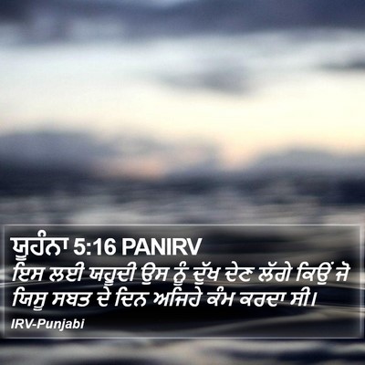 ਯੂਹੰਨਾ 5:16 PANIRV Bible Verse Image