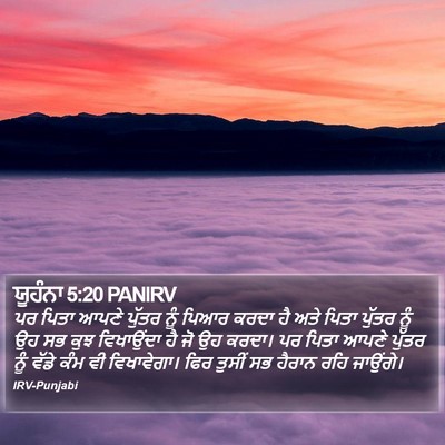 ਯੂਹੰਨਾ 5:20 PANIRV Bible Verse Image