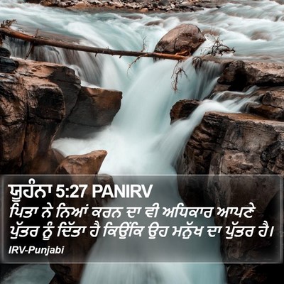 ਯੂਹੰਨਾ 5:27 PANIRV Bible Verse Image