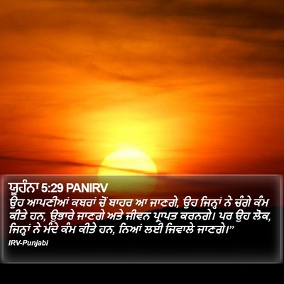 ਯੂਹੰਨਾ 5:29 PANIRV Bible Verse Image