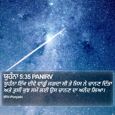 ਯੂਹੰਨਾ 5:35 PANIRV Bible Verse Image
