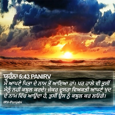 ਯੂਹੰਨਾ 5:43 PANIRV Bible Verse Image