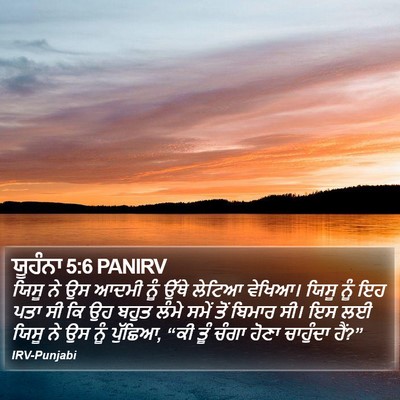 ਯੂਹੰਨਾ 5:6 PANIRV Bible Verse Image