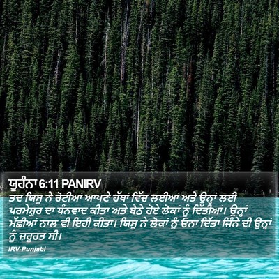 ਯੂਹੰਨਾ 6:11 PANIRV Bible Verse Image