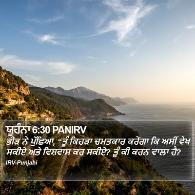 ਯੂਹੰਨਾ 6:30 PANIRV Bible Verse Image