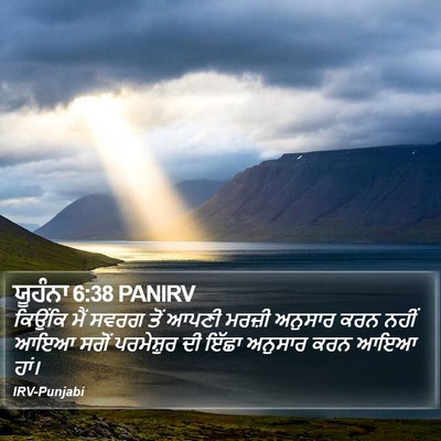 ਯੂਹੰਨਾ 6:38 PANIRV Bible Verse Image