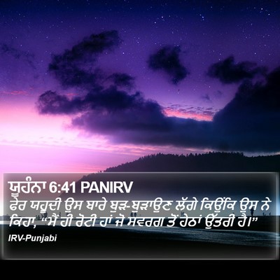 ਯੂਹੰਨਾ 6:41 PANIRV Bible Verse Image
