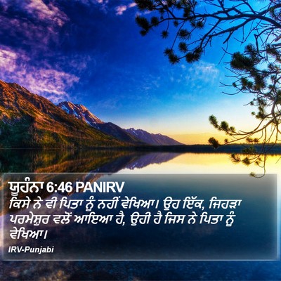 ਯੂਹੰਨਾ 6:46 PANIRV Bible Verse Image