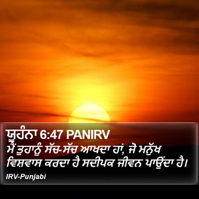 ਯੂਹੰਨਾ 6:47 PANIRV Bible Verse Image