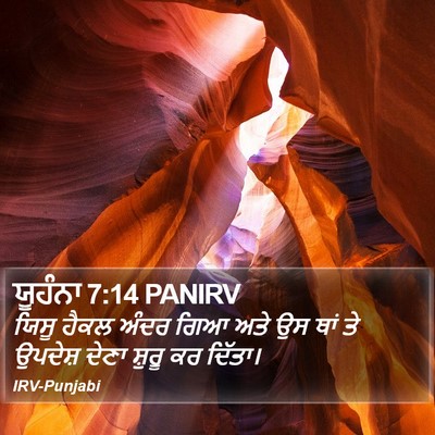 ਯੂਹੰਨਾ 7:14 PANIRV Bible Verse Image