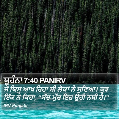 ਯੂਹੰਨਾ 7:40 PANIRV Bible Verse Image