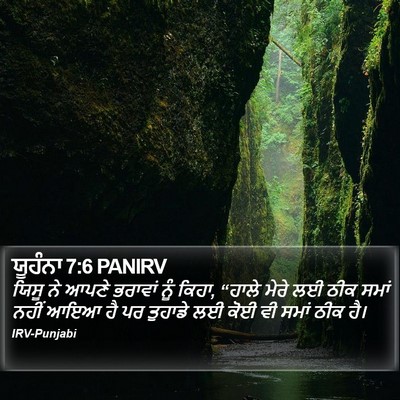 ਯੂਹੰਨਾ 7:6 PANIRV Bible Verse Image