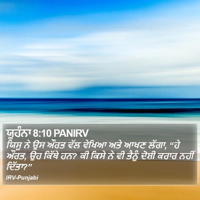 ਯੂਹੰਨਾ 8:10 PANIRV Bible Verse Image