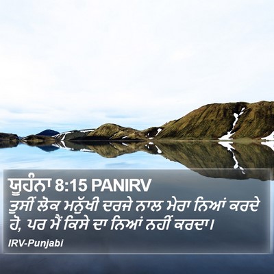 ਯੂਹੰਨਾ 8:15 PANIRV Bible Verse Image