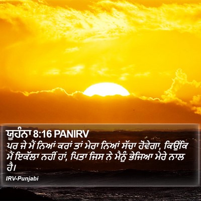 ਯੂਹੰਨਾ 8:16 PANIRV Bible Verse Image