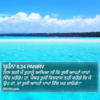 ਯੂਹੰਨਾ 8:24 PANIRV Bible Verse Image